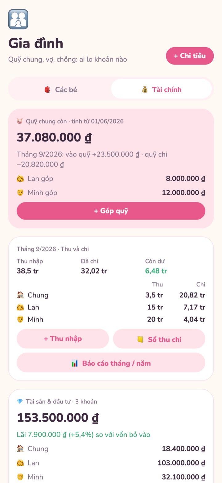 Tài chính cả nhà, rõ ai lo gì
